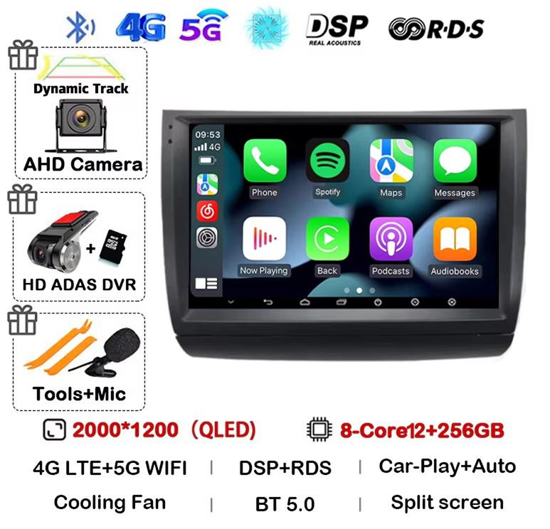 Android 14 Carplay Auto WIFI+4G Car Radio For Toyota Prius 20 2002-2009 Multimedia Player GPS Stereo 360 Camera Head Unit Audio