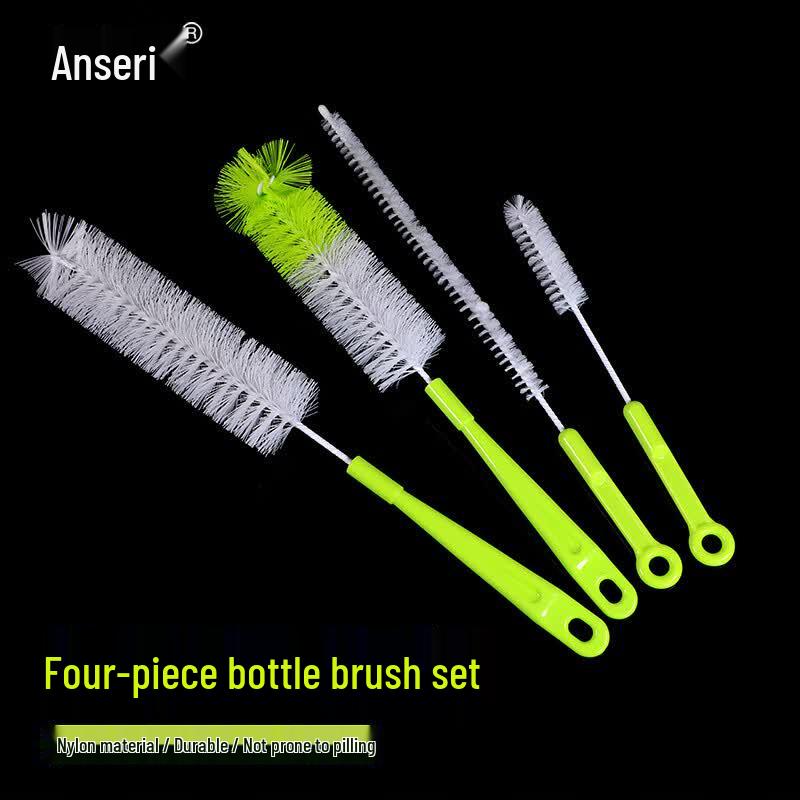 Ancai Rui 360° Rotating Silicone Bottle & Straw Cleaning Brush Set