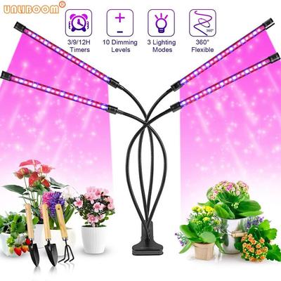 Vollspektrum-LED-Phytolampe mit USB-Timer, Tischlampe für den Anbau von Pflanzen, Gemüse, Blumen, Sämlingen, 10 W, 20 W, 30 W, 40 W