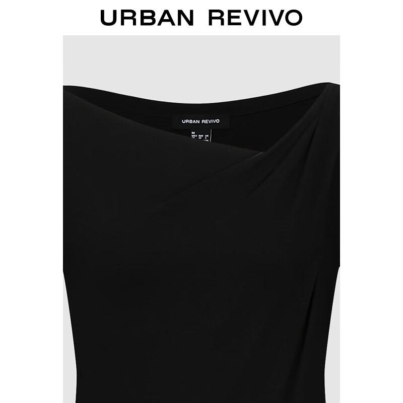 UR Women's French Style Cowl Neck Belted Dress