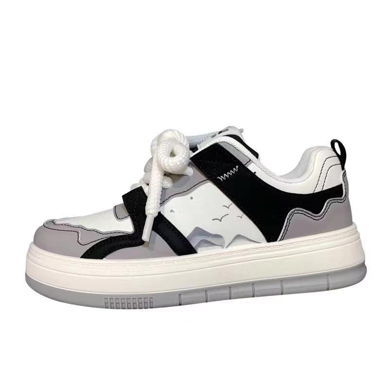 Chaussures blanches pour enfants, style automne, nouveauté Hong Kong, plateforme polyvalente, chaussures décontractées pour les pieds.