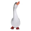 Goose Statue Figurine Resin Gray Goose Farm Animal Sculpture Desktop Ornament for Home Garden Patio