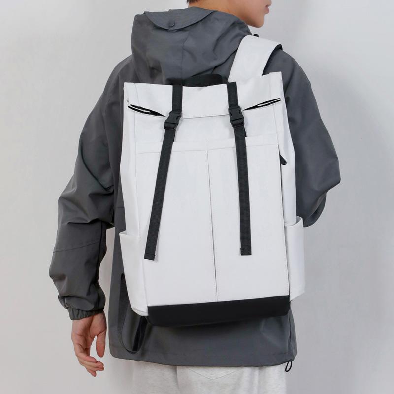 Schoolbag New Men's Casual Business Backpack Large Capacity Short Trip Backpack Daily Commuter Computer Bag