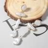 Fashion exaggerated Baroque irregular imitation pearl temperament versatile long banquet party women's earrings