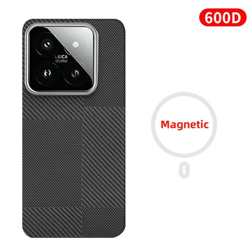 For Xiaomi 17 Carbon Case 600D 1500D Kevlar Aramid Fiber Fabric Ultra Thin Hard Cover Magnetic Black Slim Light Red