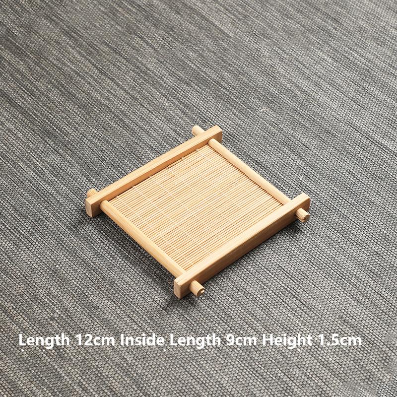 Bambusová čtvercová podložka pod čaj Odolná vůči teplu a vysokým teplotám Podložky pod šálky Ochrana stolu Opakovaně použitelný dřevěný doplněk Dekor