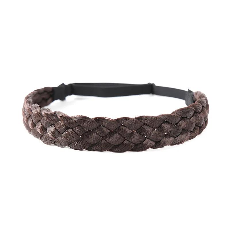 

2023 Synthetic Wig Headband Fishtail Braids Hair with Adjustable Belt Plaited Hairband Bohemian Style Women Hairstyle Hairpieces