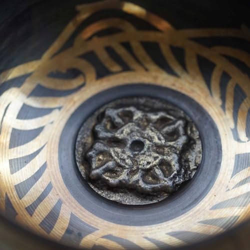 Brass Singing Bowl for Meditation, 10cm Diameter, with Wooden Stick, for Healing, Yoga, and Purification