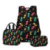 Classic Novelty Peculiar Cool Dinosaur 3D Printed 3pcs/Set Student School Bags Laptop Daypack Backpack Lunch Bag Pencil Case