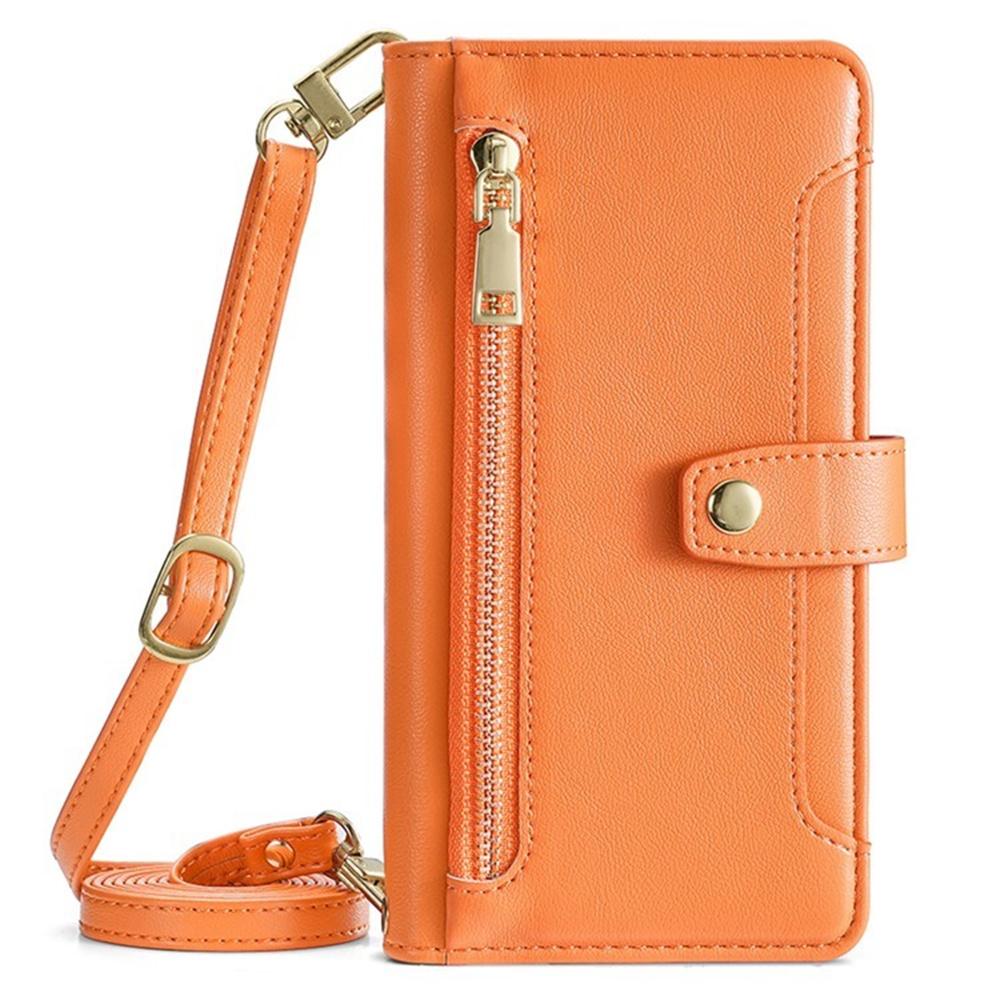 For OnePlus Nord CE5 5G/Ace 5 Racing 5G Leather Case Zipper Pocket Wallet Phone Cover with 2 Straps
