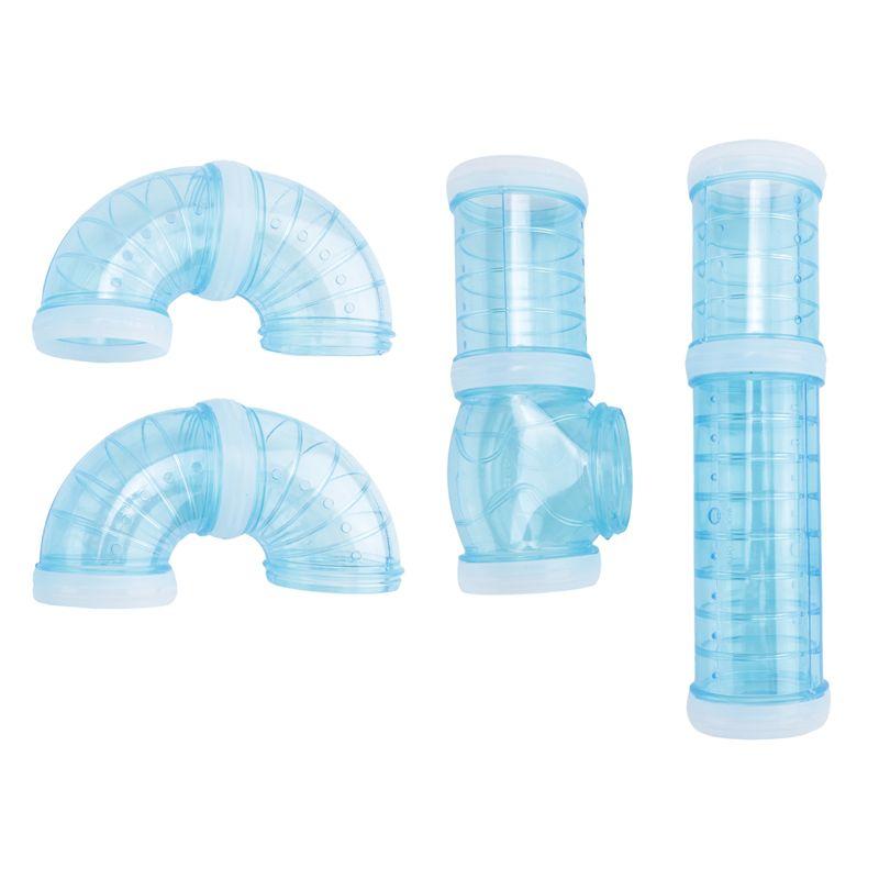 Practical-Hamster Tubes, Adventure External Pipe Set Hamster Cage To Expand Space DIY Creative Connection Tunnel Blue