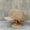 Japanese Corduroy Octagonal Hat Children'S Cloud Hat Retro Big Head Circumference Duck Tongue Versatile Painter Beret
