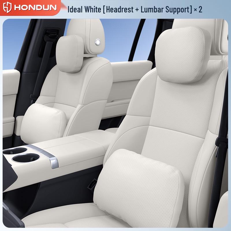 Ideal i8 Headrest & Lumbar Support Pillow - Essential Neck & Back Protection for Car Interiors