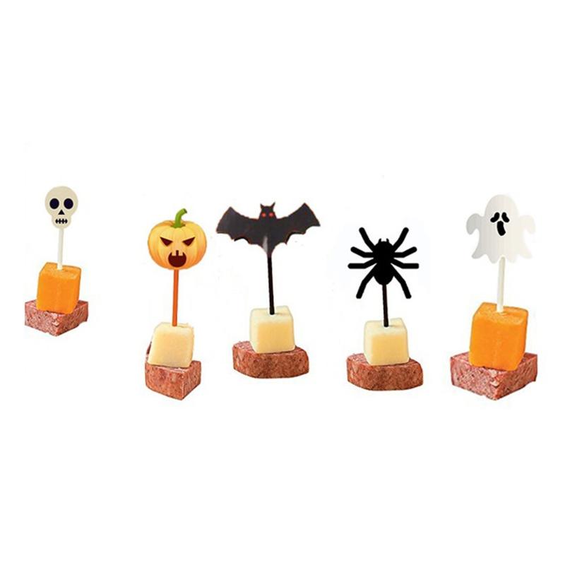 Set of 10 Mini Dessert Fork Halloween Theme Fruit Fork Cute Snack Fork Food Fork