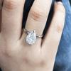 1-4 Carat Pear Cut D Color Moissanite Rings   CopperWaterdrop Diamond Ring Engagement Wedding Bands Jewelry with GRA