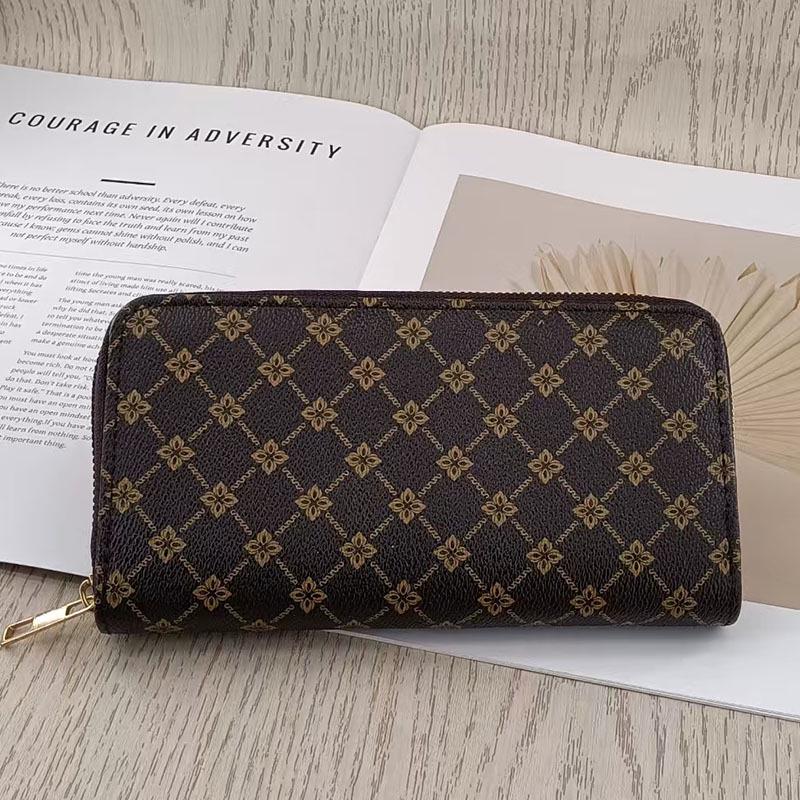 European & American Fashion Large Capacity Zipper Clutch Wallet - Multi-Card Slot, Simple, High-End Design