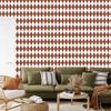 Harlequin Diamonds Wallpaper Orange, Light Gray and White 50x1000