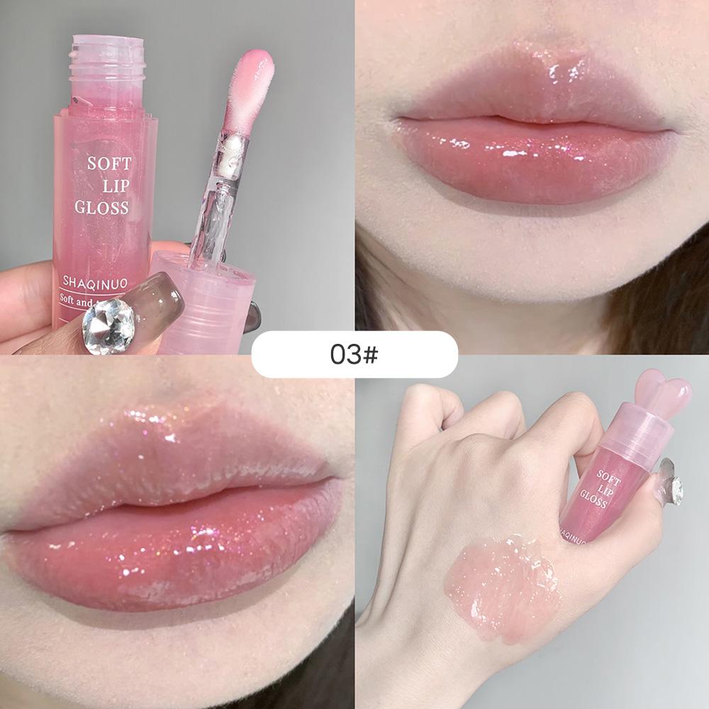 SHAQINUO Moisturizing Lip Gloss, Lightweight Lip Oil Plump Lips Mirror Clear Lipstick