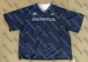 HONDA  Honda nylon V-Neck Short Sleeve T-shirt Navy Outdoor Sports Breathable Quick Dry Short Sleeve Leisure Cycling Top ZP8