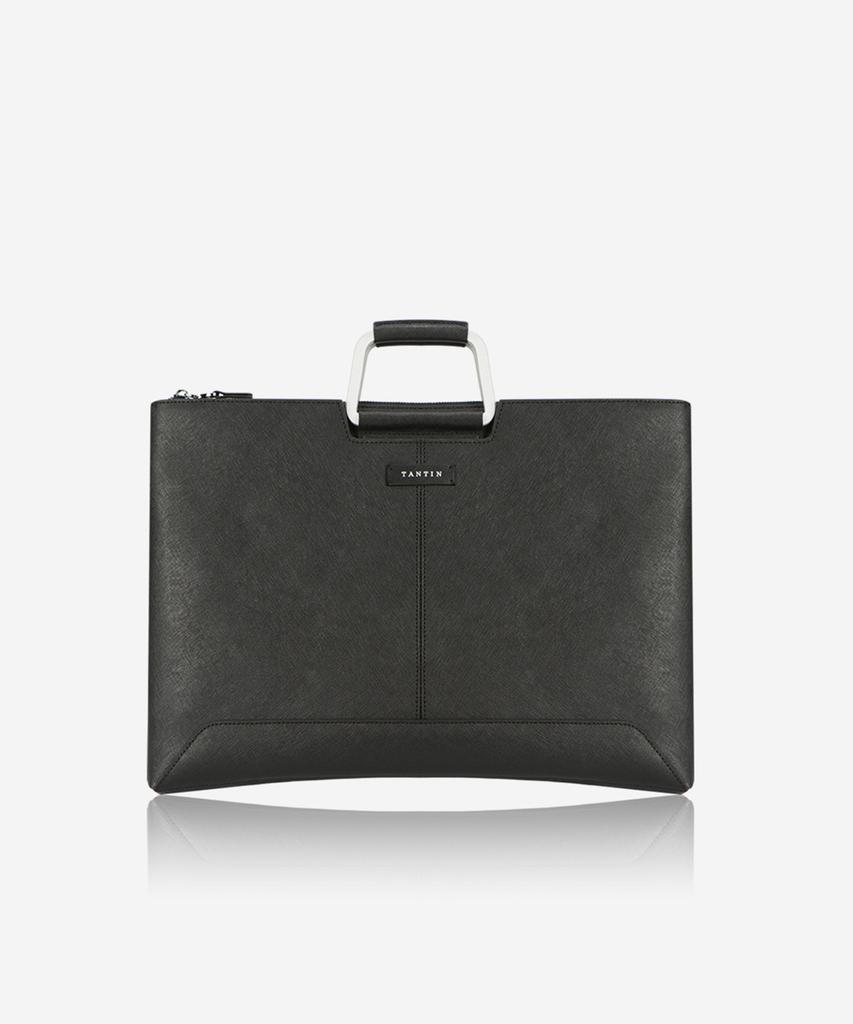 Tantin Taylor Men'S Leather Briefcase T11003 Black / Medium