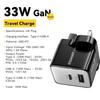 Essager 33W ammonifisert hjemmereiselader USB A + C