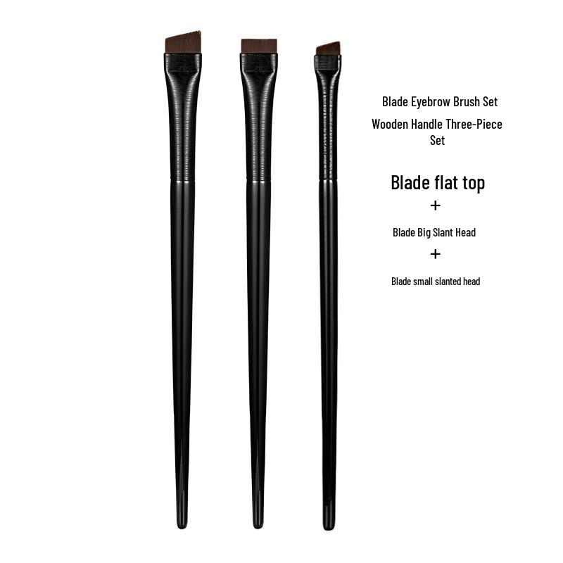 Ultrafeiner flacher abgeschrägter Eyeliner- und Augenbrauenpinsel - Professionelles Make-up-Werkzeug