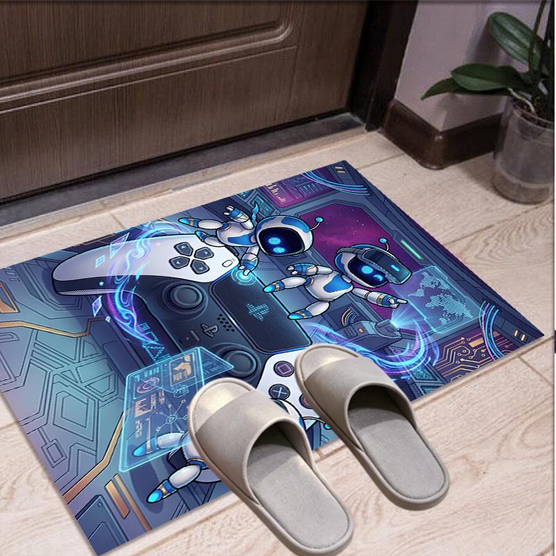 Cosmic Bot Crew Pattern Rug, Indoor/Outdoor Mat, for Picnic, Gameroom, Bedroom, Office, Living Room, Home Decor Carpet, Birthday Gift
