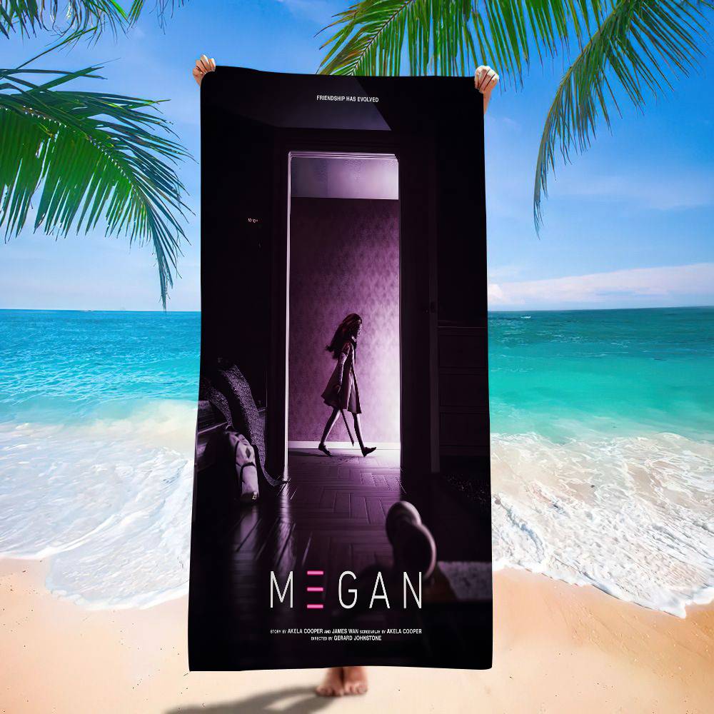 M-M3GAN 2.0 M-movie Microfiber Blanket Quick Drying Beach Towels Oversized Printing Super Absorbent Pool Towel Blanket
