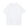 Unisex 200g Pure Cotton Drop-Shoulder T-Shirt, Short-Sleeve, Blank Design, Ribbed Collar, Back-Buttoned, Ideal for Class Uniforms, High Quality.