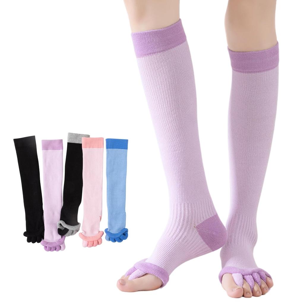 Pokmil Toe Compression Toe Spreading Compression Sleep Full Toe Long Loungewear for Women Free Light Socks, Socks, Socks, Five-Toe Socks, Socks,