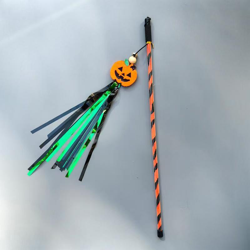 

Halloween Ghost & Pumpkin Cat Teaser Toy - Original Design