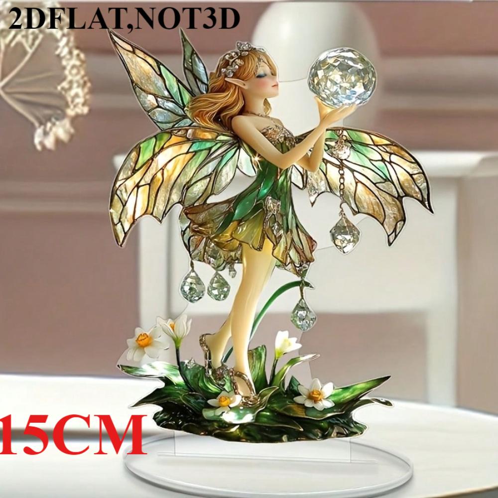 Magic Fairy, 2D Flat Acrylic, Tabletop Decoration, Ornaments, Suitable for Living Room, Office, Gifts, Christmas, Halloween