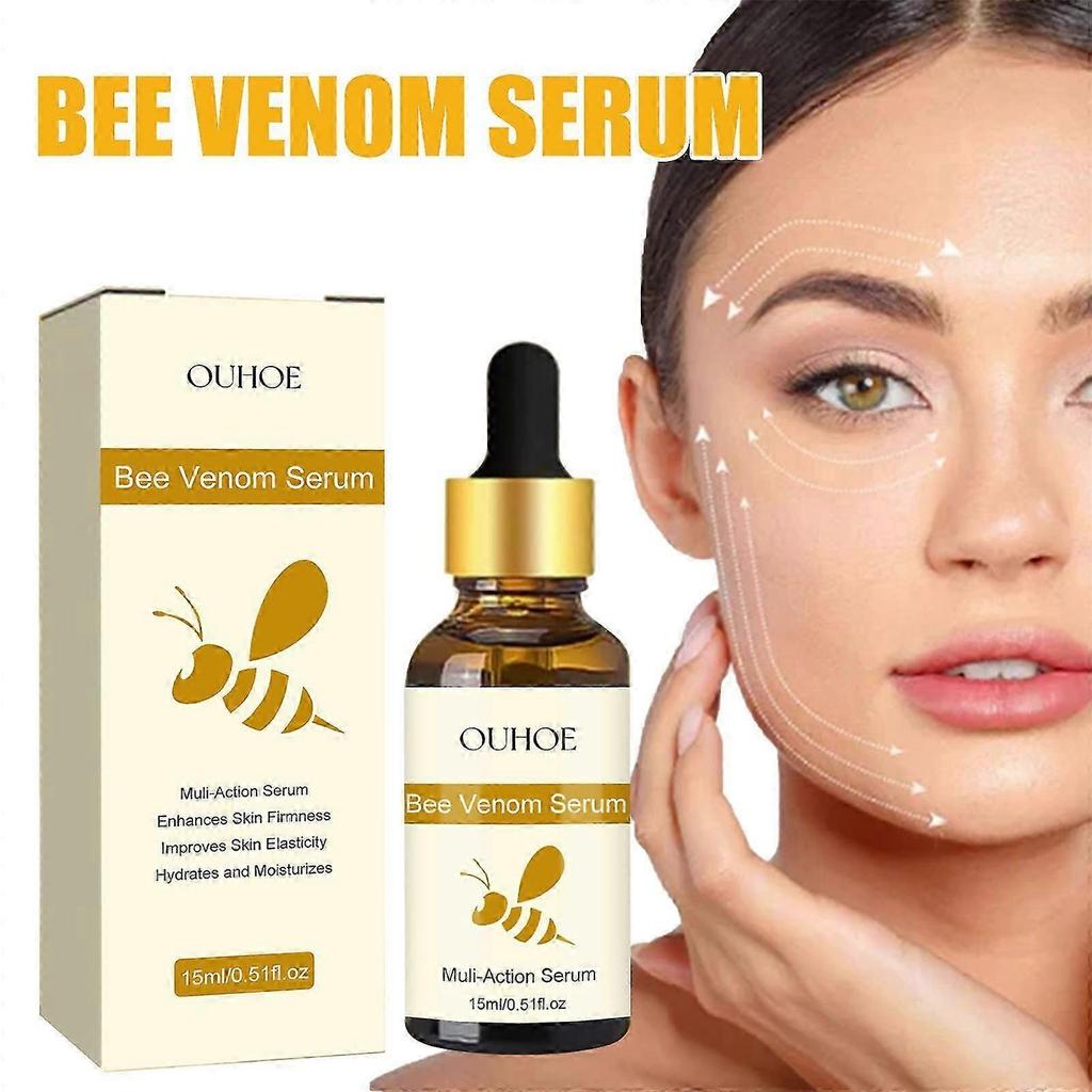 Serum z Jadu Pszczelego, Esencja Przeciwzmarszczkowa z Jadu Pszczelego, Nawilżające Serum Odżywcze do Skóry z Kolagenem
