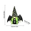 1Pc Halloween Decor Elf Decoration Gnome Dolls Party Supplies Handmade Plush Doll with Bat and Spider Patterns with Bat Wings