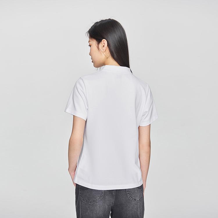Lee SS25 Standard Version Polo Shirt With Embroidered Logo Women tops White LWT009916205143K14000