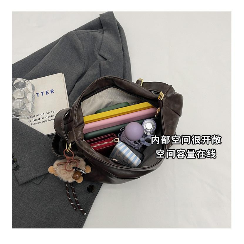 IELGY Retro Large-Capacity Bag Autumn Winter Commuter Shoulder Cross-Body Fashion Tote Bag