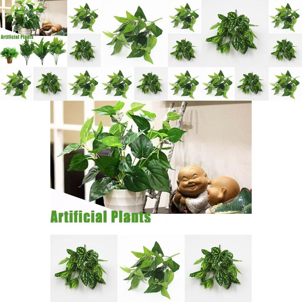 Elegant 33cm Artificial Plants For Home Office And Wedding Decor With Realistic Green Foliage