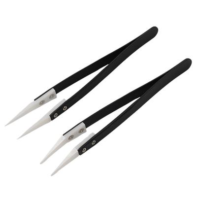 Single Tweezers Small Elbow Stainless Steel Straight Pointed