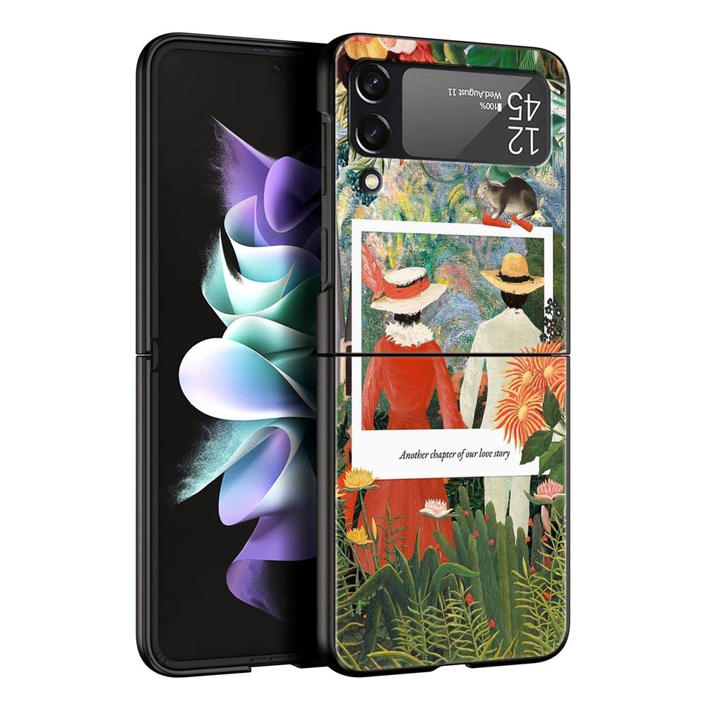 ART esthetische collage Venus Telefoonhoesje Voor Samsung Galaxy Z Flip3 Flip4 Flip5 Hoesje Shell Voor Z Flip 3 4 5 6 7 Harde Vouwbare Cover