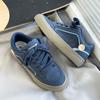 blue Suede Casual Sneakers For Men Fashion Comfortable Breathable Vulcanized Shoes Man Trend Outdoor Non-slip Men's Skate Shoes