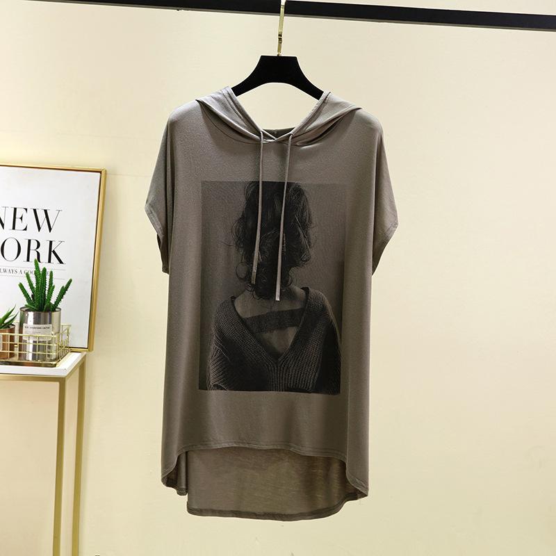 Chic Casual Loose Mid-Length Short Sleeve T-Shirt for Summer - Plus Size Available