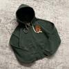 Y2K Harajuku Tiger Embroidery Zip-Up Hoodie Unisex Oversized Casual Sweatshirt