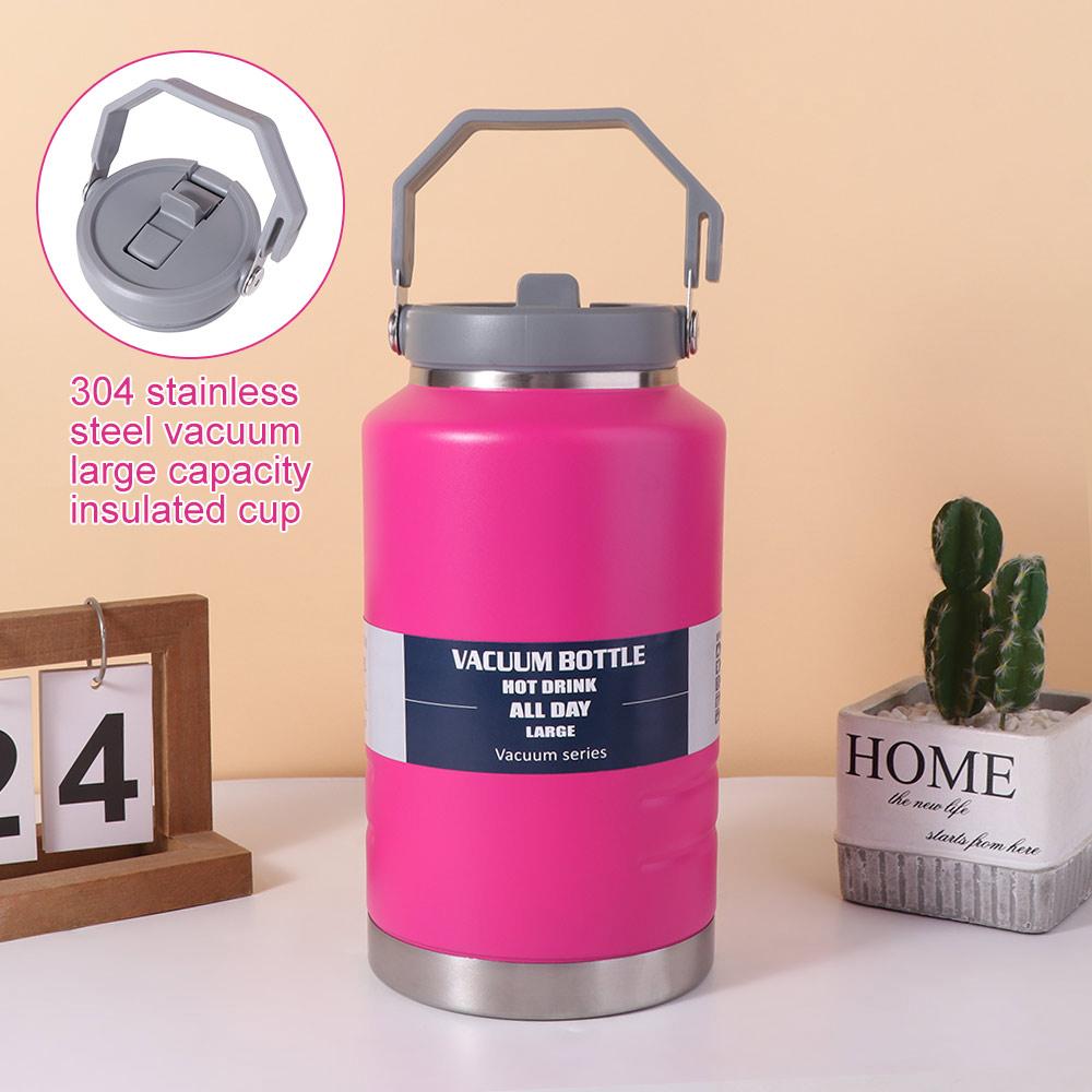 Large Capacity Thermal Water Bottle 2L Drinks Bottle Leak-Proof Coffee Travel Mug  Travel