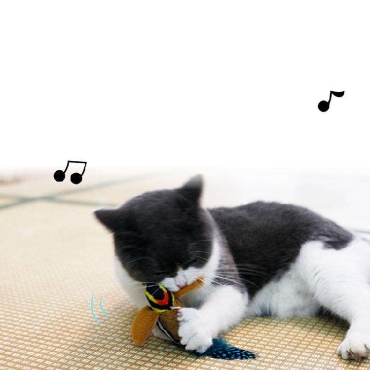 Interactive Cat Birds Toy for Indoor Cute Cat Toy with Realistic Bird Sounds Toy