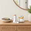 jijijing Halloween Ghost Figurine, Spooky Resin Statue, Classic Decoration for Indoor Outdoor Tabletop Decor, Durable Retro Ornament Gift