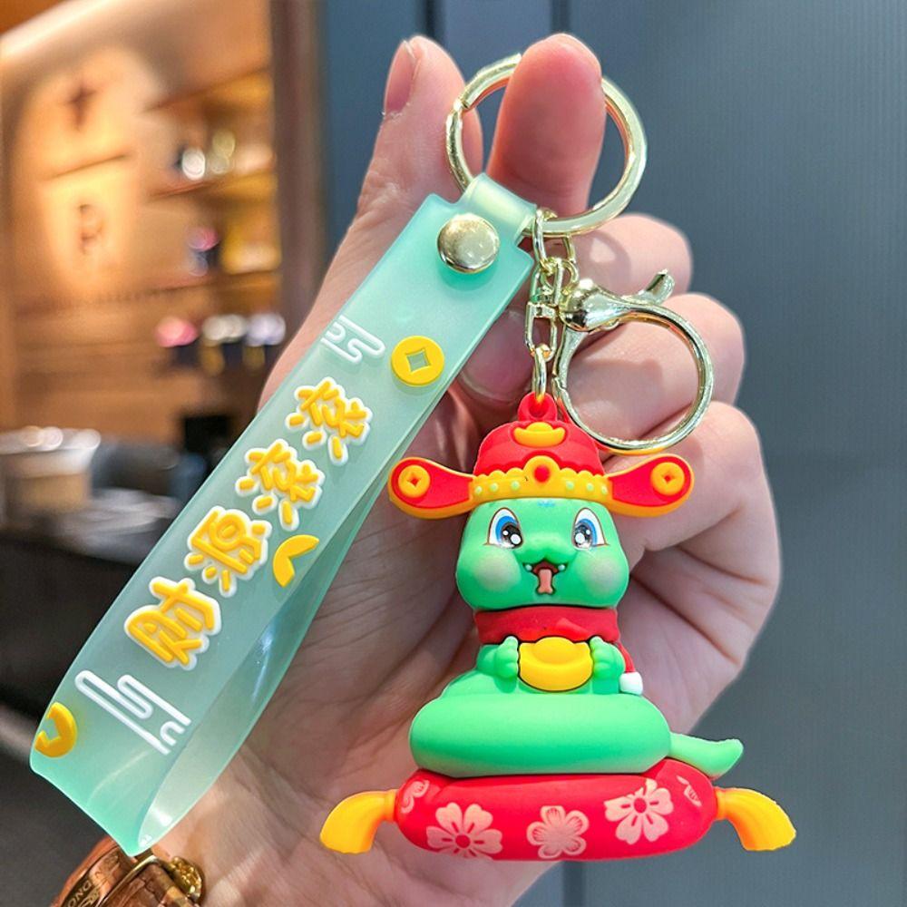 Lion Dance Snake Keychain Spring Festival Snake Key Ring Cute 2025 New Year Pendant  Ornament