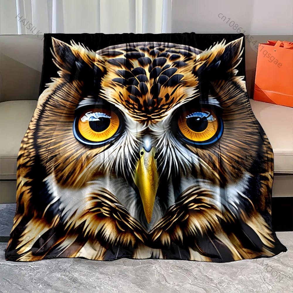 New Products night owl Blanket Warm Soft Fluffy Kids and Adults Sofa Bed Throw Blanket Suitable Home Travel Camping Luxury Gifts
