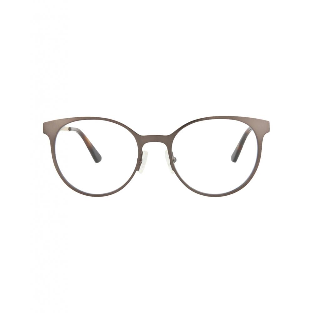 

McQ Alexander McQueen Round Frame Metal Optical Frames ruthenium gold transparent