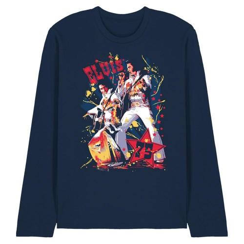 Elvis Presley Unisex Adult Eagle Elvis Long-Sleeved T-Shirt