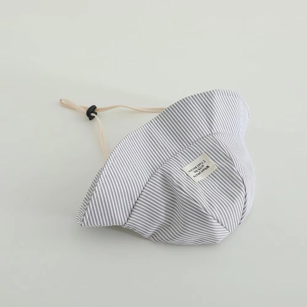 Summer Panama for Baby Korean Striped Bucket Hat Boy Girls Toddler Outdoor Beach Sun Hats Kids Sunscreen Cotton Fisherman Caps